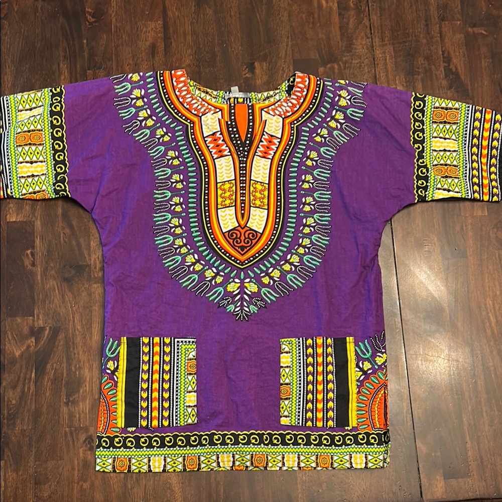 Purple Dashiki Unisex Small Dashiki, like new
